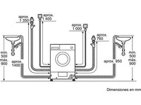 Lavadora secadora integrable - Bosch WKD24362ES, 7kg+4kg, 1355 rpm, 15 programas, ActiveWater, Blanco