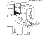 Lavavajillas integrable - AEG FSE76727P, 14 servicios, 7 programas, 60 cm, GlassCare, Tercera Bandeja, Sin panelar