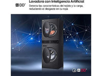 Lavadora secadora - LG WT1210BBF, Torre de lavado 12/10 kg, TurboWash™, Smart Pairing™, Inox grafito