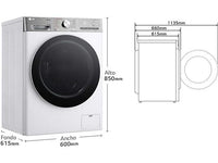 Lavadora secadora - LG F4DR9513A2W, 13 Kg + 7 Kg, 1400 rpm, 14 programas, AI Direct Drive™, TurboWash™360, Autodosificación, Blanco