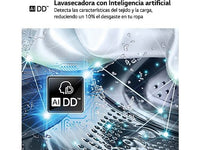 Lavadora secadora - LG F4DR9513A2W, 13 Kg + 7 Kg, 1400 rpm, 14 programas, AI Direct Drive™, TurboWash™360, Autodosificación, Blanco