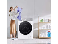 Lavadora secadora - LG F4DR9513A2W, 13 Kg + 7 Kg, 1400 rpm, 14 programas, AI Direct Drive™, TurboWash™360, Autodosificación, Blanco