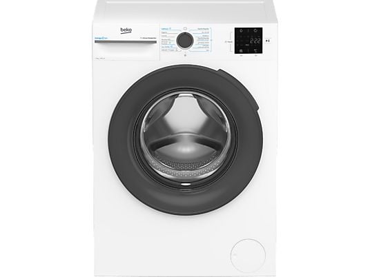 Lavadora carga frontal - Beko VBM3WFT39413WA, 9 kg, 1400 rpm, 15 programas, Energy Spin, Steam Cure, Motor ProSmart Inverter, Blanco