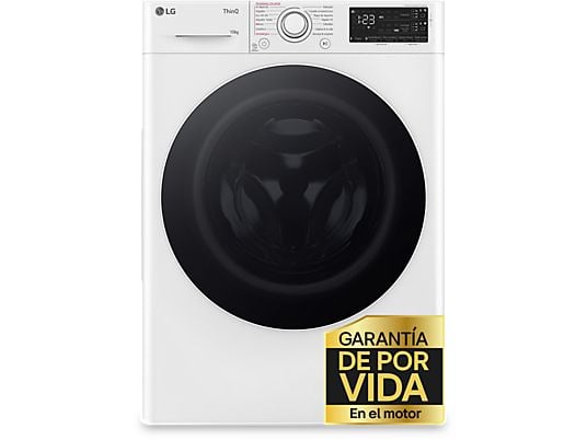 Lavadora carga frontal - LG F4WR5510A0W, Serie 550, 10 kg, 1400 rpm, 14 Programas, AI Direct Drive™, Steam™, Autodosificación, Blanco