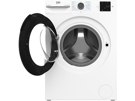Lavadora carga frontal - Beko VBM3WFT39413WA, 9 kg, 1400 rpm, 15 programas, Energy Spin, Steam Cure, Motor ProSmart Inverter, Blanco
