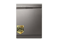 Lavavajillas - LG DF355FP, 14 servicios, 9 programas, 60 cm, LED táctil, Tercera bandeja, QuadWash™, Acero inoxidable