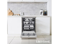 Lavavajillas - LG DF355FP, 14 servicios, 9 programas, 60 cm, LED táctil, Tercera bandeja, QuadWash™, Acero inoxidable