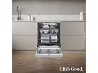 Lavavajillas - LG DF355FP, 14 servicios, 9 programas, 60 cm, LED táctil, Tercera bandeja, QuadWash™, Acero inoxidable