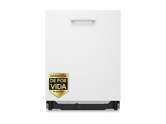 Lavavajillas integrable - LG DB476TXS, 14 servicios, 10 programas, 60 cm, TrueSteam™, Tercera bandeja, Sin panelar