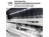 Lavavajillas integrable - LG DB476TXS, 14 servicios, 10 programas, 60 cm, TrueSteam™, Tercera bandeja, Sin panelar