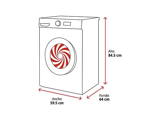 Lavadora secadora - Hisense WD3S8043BW3, 8 kg/5 kg, 1400 rpm, 16 programas. Clase A-30%, WiFi, Blanco