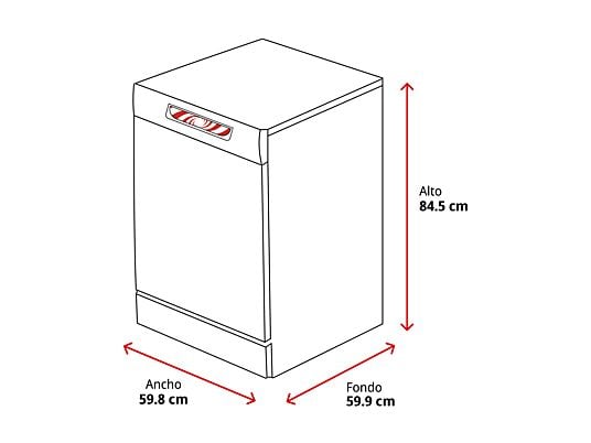Lavavajillas - Hisense HS623D10X, 14 servicios, 7 programas, 60 cm, Media Carga, Tercera bandeja, Inox