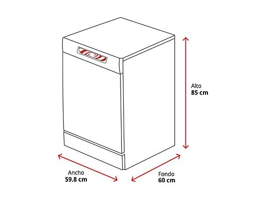 Lavavajillas - Beko DVN05320W, 13 servicios, 5 programas, 60 cm, Media carga, Clean&Shine™, Blanco