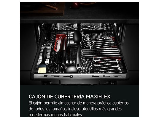 Lavavajillas integrable - AEG FSE76727P, 14 servicios, 7 programas, 60 cm, GlassCare, Tercera Bandeja, Sin panelar