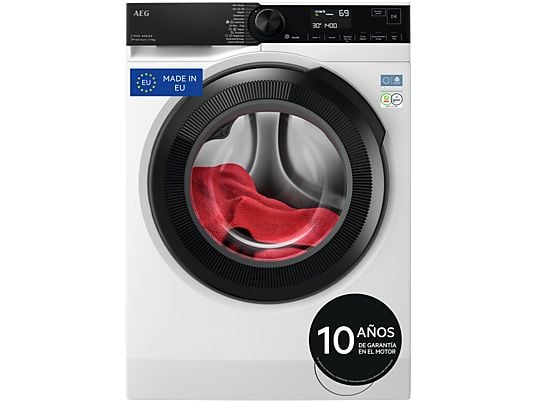 Lavadora carga frontal - AEG LFSR7304L4BP, 11 kg, 1400 rpm, 12 programas, Programa Higiene con vapor, Cajón extra largo, Blanco