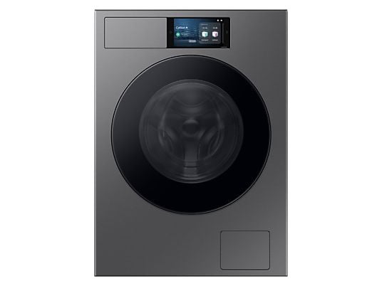 Lavadora carga frontal - Samsung Bespoke AI WF90F09C4SU3, 9 kg, 1400 rpm, 24 programas, Autodosificación, Clase A, Control por voz, Grafito