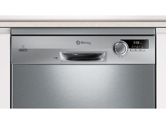 Lavavajillas - Balay 3VS572IP, 13 servicios, 5 Programas, Función pausa + carga, Rackmatic, Inox
