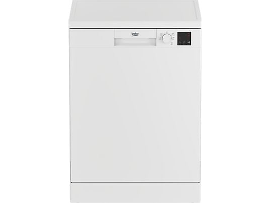 Lavavajillas - Beko DVN05320W, 13 servicios, 5 programas, 60 cm, Media carga, Clean&Shine™, Blanco
