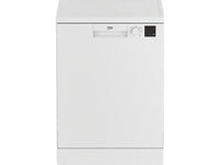 Lavavajillas - Beko DVN05320W, 13 servicios, 5 programas, 60 cm, Media carga, Clean&Shine™, Blanco