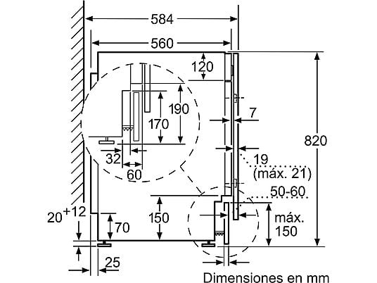 Lavadora secadora integrable - Balay 3TW773B, 7 kg/4 kg, 1200 rpm, Inicio diferido, Display Led, Blanco