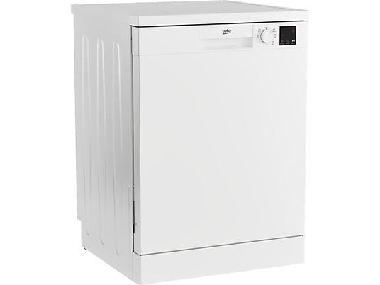 Lavavajillas - Beko DVN05320W, 13 servicios, 5 programas, 60 cm, Media carga, Clean&Shine™, Blanco
