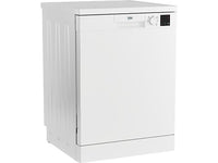 Lavavajillas - Beko DVN05320W, 13 servicios, 5 programas, 60 cm, Media carga, Clean&Shine™, Blanco