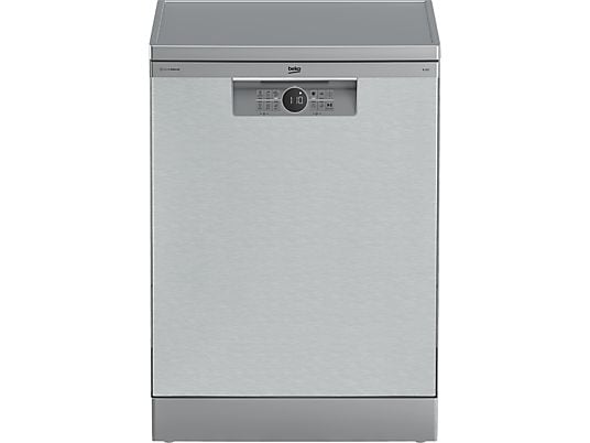 Lavavajillas - Beko BDFN26640XC, 9.5 l, 16 servicios, 6 programas, 60 cm, Tercera bandeja, Corner Intense, Fast+, Inox