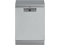 Lavavajillas - Beko BDFN26640XC, 9.5 l, 16 servicios, 6 programas, 60 cm, Tercera bandeja, Corner Intense, Fast+, Inox