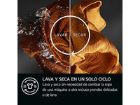 Lavadora secadora - AEG Series 9000 LWR9816O1C, 10 kg + 6 kg, Negro, Blanco
