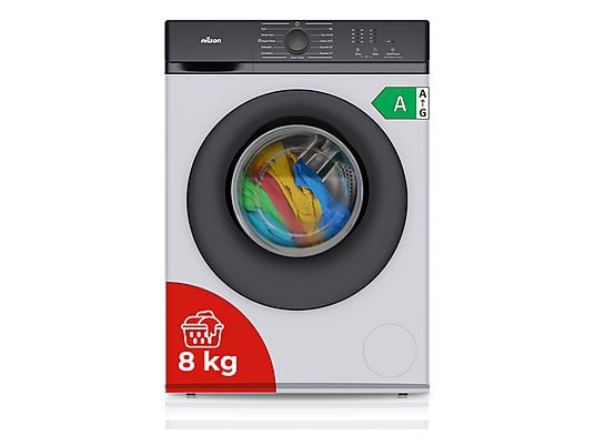 Lavadora carga frontal - NILSON NL8200AI, 8 kg, 11 programas, Blanco