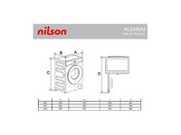 Lavadora carga frontal - NILSON NL8200AI, 8 kg, 11 programas, Blanco