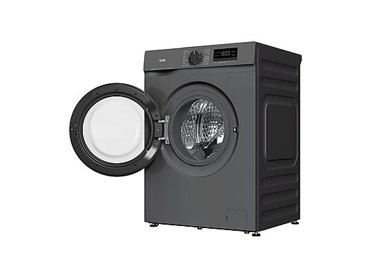 Lavadora de carga frontal - VOK EVW-8BAGL2412, 8 kg, 1200 rpm, 14 programas, Gris